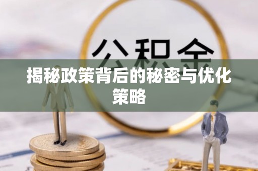 应城揭秘政策背后的秘密与优化策略