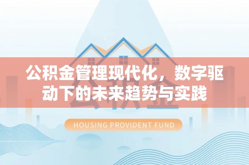 应城公积金管理现代化，数字驱动下的未来趋势与实践
