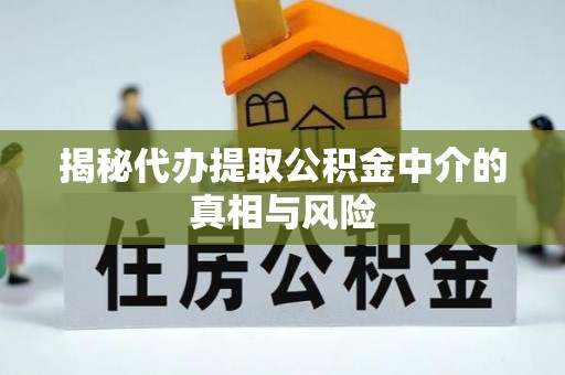 应城揭秘代办提取公积金中介的真相与风险