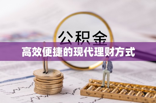 应城高效便捷的现代理财方式