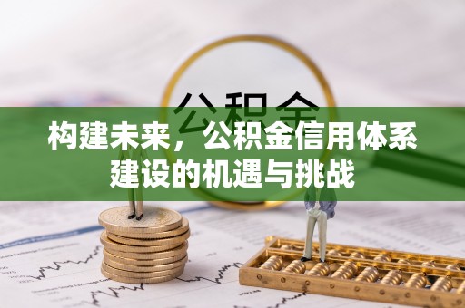 应城构建未来，公积金信用体系建设的机遇与挑战
