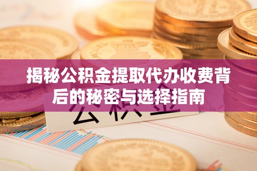 应城揭秘公积金提取代办收费背后的秘密与选择指南