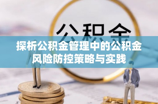 应城探析公积金管理中的公积金风险防控策略与实践