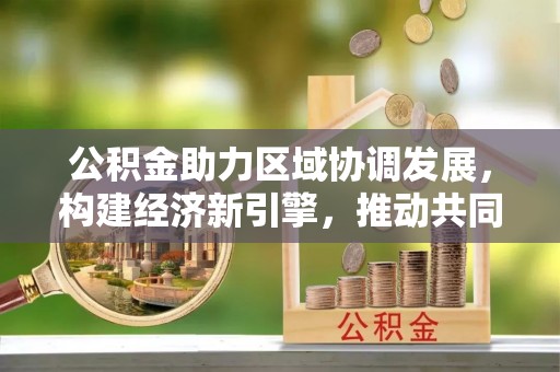 应城公积金助力区域协调发展，构建经济新引擎，推动共同富裕