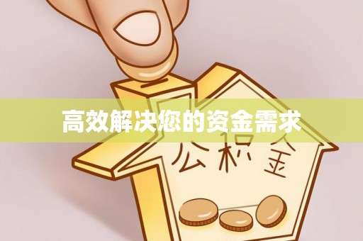 应城高效解决您的资金需求