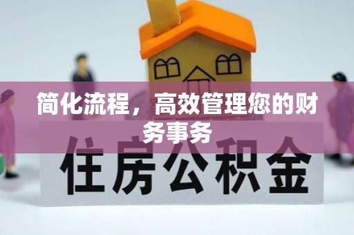 应城简化流程，高效管理您的财务事务