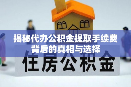 应城揭秘代办公积金提取手续费背后的真相与选择