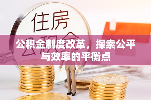 应城公积金制度改革，探索公平与效率的平衡点